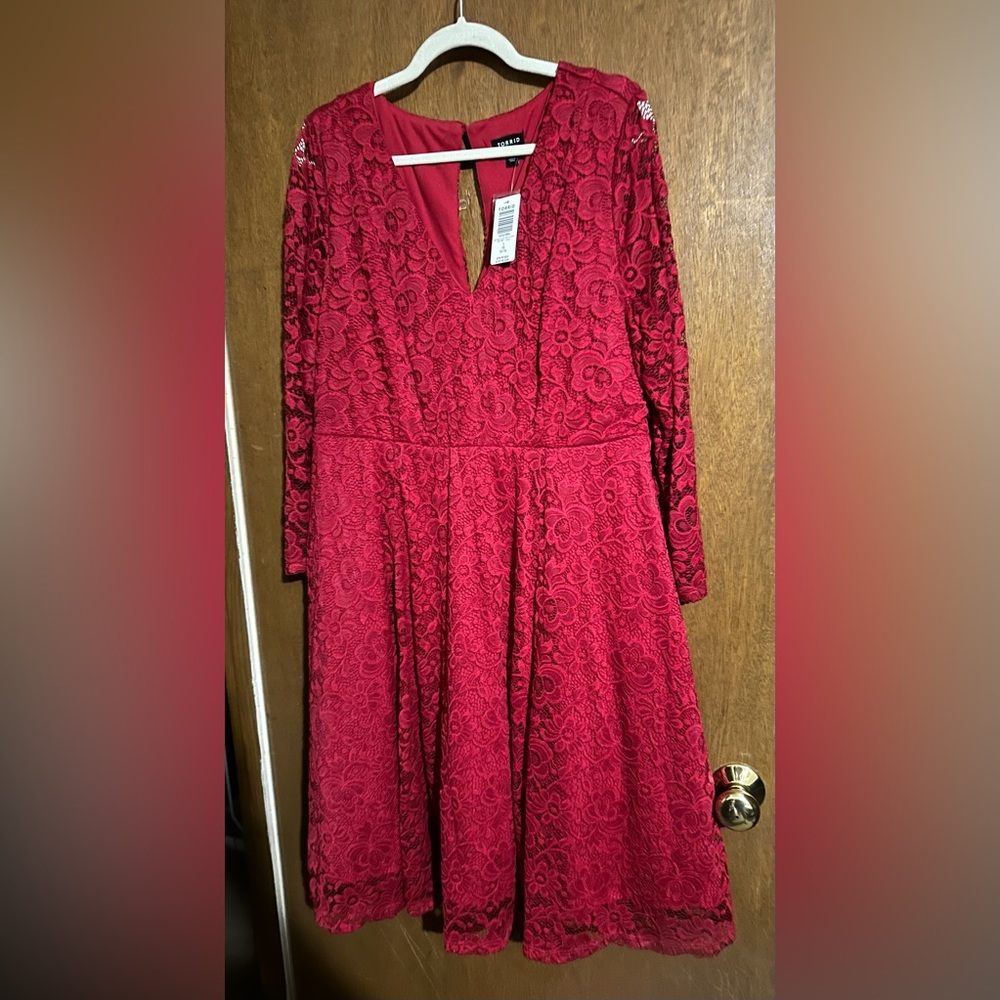 Torrid Lace Red Dress NWT Size 1